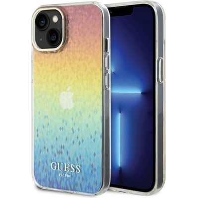 GUESS Кейс Guess IML Faceted Mirror Disco Iridescent за iPhone 15, многоцветен (3666339172312)