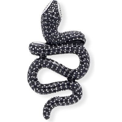 Ewena Přívěsek černý Had z chirurgické oceli SH83W