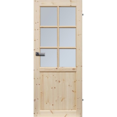 Normandia presklené 6S sklo 80 P 85 x 198 cm masívne drevo borovice Z22724