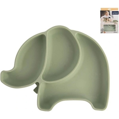 ORION Tanier 23 x 18 cm detský delený slon silikón zelený