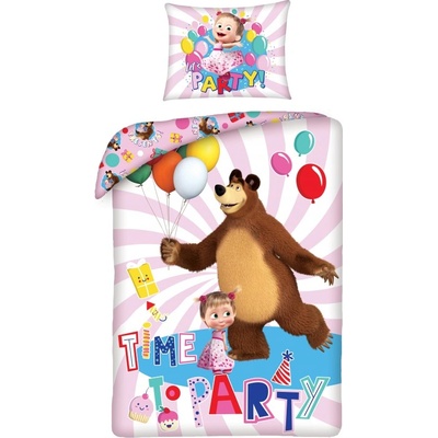 Halantex Детски спален комплект Halantex - Маша и Мечока, Балони (MB-2236BL)