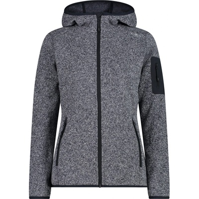 CMP Дамско поларено яке CMP Women's Jacket Fix Hood Jacquard Knitted 3H19826 Fleece jacket - Antracite - размер 36 (EU) (105-4940-2412)