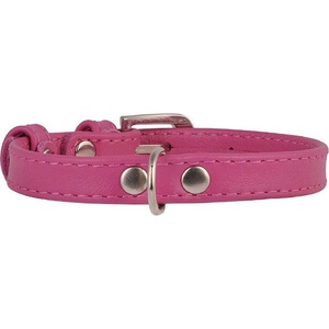 COLLAR Плосък кожен нашийник розов 21 - 29см, 12мм