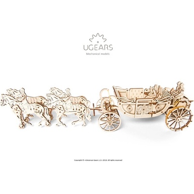 Ugears 3D puzzle Královský kočár 290 ks – Zboží Dáma