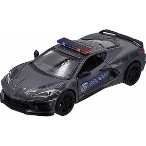 Kinsmart Метална количка Kinsmart Police Edition - 2021 Chevrolet Corvette, 1: 36, сива (52115)