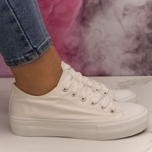 Dámske tenisky na platforme RAILY biele