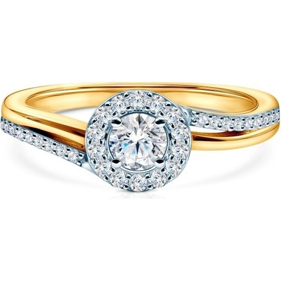 Savicki Zásnubný prsteň dvojfarebné zlato diamant SAVWK 61 DN ZB