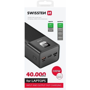 Swissten Power Line 40000mAh 100W černá 22013941