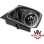 Paolo Топка за скоростен лост с маншон съвместима с VW Golf V / VI 03-12 с 6 скорости - бял конец (58335)