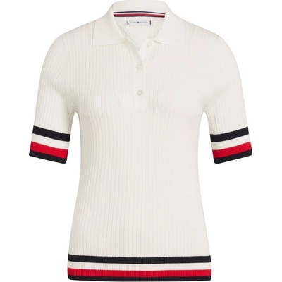 Tommy Hilfiger Tričko Lenox Pullover Polo dámské ecru – Zboží Dáma
