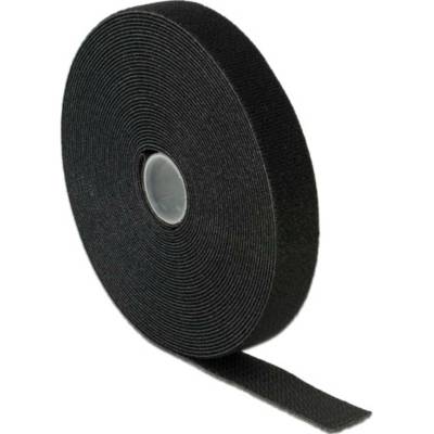 Delock 18716 pásek se suchým zipem ke spojování háčková a flaušová část (d x š) 10 m x 20 mm černá 1 ks