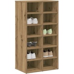 vidaXL Рафт за обувки Artisan Oak 54x34x100, 5 cm Инженерна дървесина (855837)