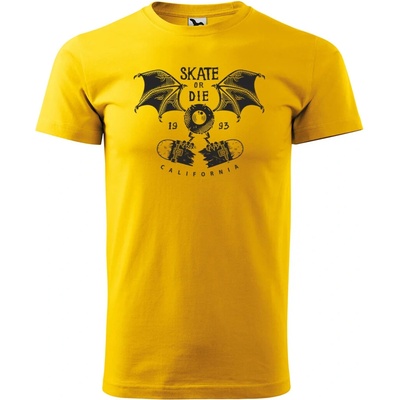 Sablio tričko s potlačou Skate or Die žluté