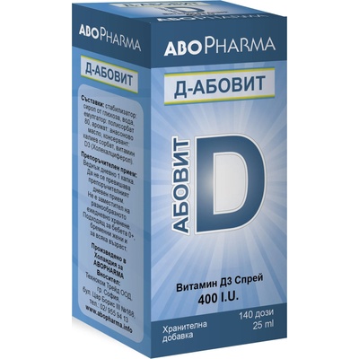 Abo Pharma D-Абовит Витамин Д3 Орален спрей, 400 IU, 25 ml, Abo Pharma (10037677)
