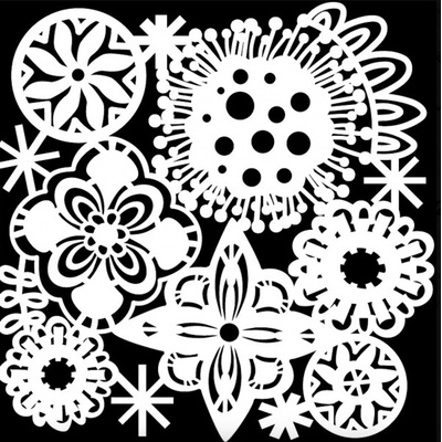 Šablona TCW 6aquot;x6aquot; (15,2x15,2 cm) - Festive Flowers The Crafter´s Workshop