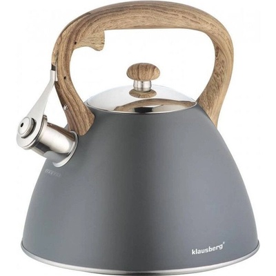 KLAUSBERG Чайник klausberg kb 7297, 3 литра, Свирещ, Индукция, Сив инокс (9999kb7297)