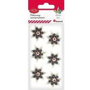 TITANUM 3D self-adhesive paper-foil decorations 6pcs