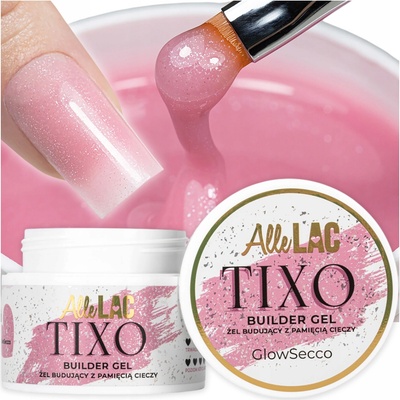 AlleLac stavební gel na prodlužování nehtů Tixo Glow Secco 45 g