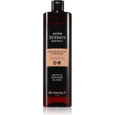 Avon Senses Essence Geranium Leaf & Orange přísada do koupele 500 ml