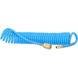 Airpress Пневматичен спирален маркуч PU с фитинги 5 m fi 8 x 5 mm 4304205 (4304205)