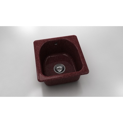 FAT Кръгла мивка Classic 217, Granicite, 100 Bordo, с включен сифон