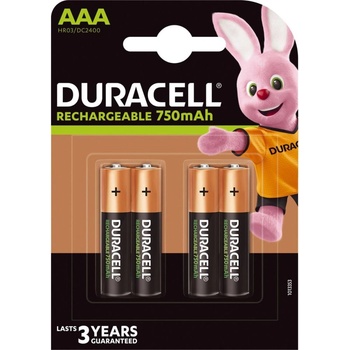 Duracell Комплект батерии NiMH Duracell, 750mAh, LR03/AAA, 4бр