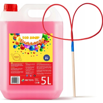 MBTOYS Náplň do bublifuku 5L + 1x hůlka JUNIOR motýlek SADA