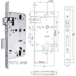 Брава антипаник за метални и дървени врати с език 5572 asd sw 7255 (cnl024)