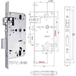  Брава антипаник за метални и дървени врати с език 5572 asd sw 7255 (cnl024)