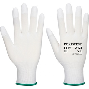 Portwest Ръкавици portwest fingertip a121 / pu, потопени в pu - бели xs (a121whrxs)
