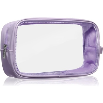 Notino Travel Collection Large Clear Organizer прозрачна козметична чантичка L Purple