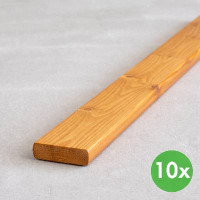 Plotovky, rovné, světlá lazura, balení 10 ks, 20 x 95 x 1000 mm