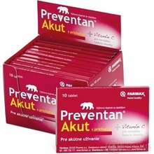 Farmax Preventan Akut s novou příchutí box obohacený o vitamin C 100 tablet