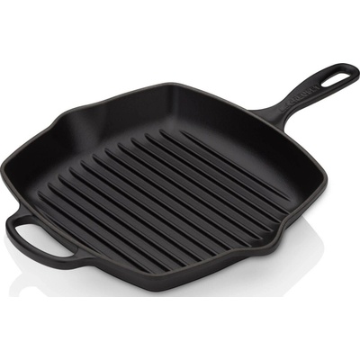 Le Creuset Grilovací pánev SIGNATURE 26 cm, SATIN BLACK, litina