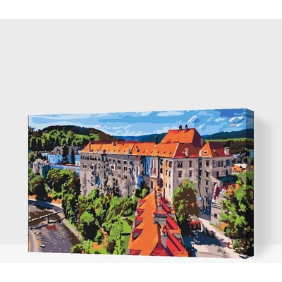 Painting Queens Malování podle čísel Český Krumlov 2 40 × 60 cm vypnuté plátno na rám PBN/CESKYKRUMLOV2/40X60/W