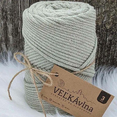 Velká vlna Špagát 3mm Lišejník