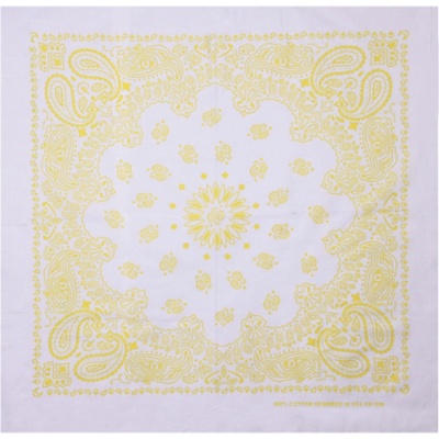 Urban Classics šatka bandana biely-žltý