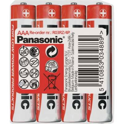 Panasonic Red Zinc AAA 4ks 00163624