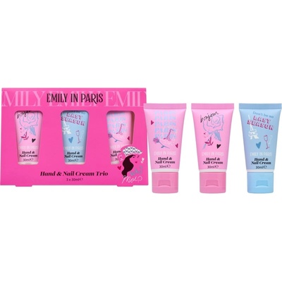 Emily In Paris Hand & Nail Cream Trio подаръчен комплект за ръце 3x30ml
