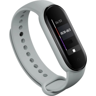 Xiaomi Mi Band 5/6 náhradní náramek Jednobarevný Šedá MBS5-SED – Zboží Mobilmania