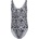 Adidas Бански костюм Adidas Print U-back Swimsuit - Black/White