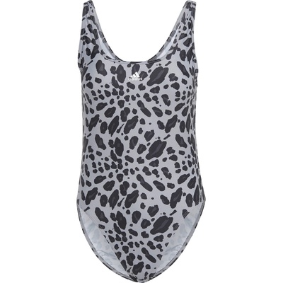 Adidas Бански костюм Adidas Print U-back Swimsuit - Black/White