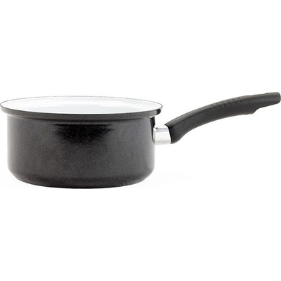 BELIS Smaltovaný rendlík s držadlem STANDARD černý 14cm 1,2