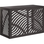 vidaXL Покритие за климатик Черно 90 x 40 x 60 см Стомана (8014094)