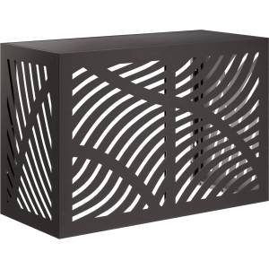 vidaXL Покритие за климатик Черно 90 x 40 x 60 см Стомана (8014094)