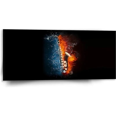 Sablio Obraz Ohnivý saxofón - 110x50 cm