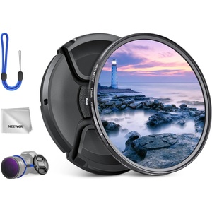 NEEWER 72mm ND2-32 (1-5 Stops) Variable ND Filter Gray Filter with Lens Cap Cleaning Cloth, Precise Adjustment of Neutral Density, Multi-Coated Optical Glass, Camera Photography Accessories - NW
