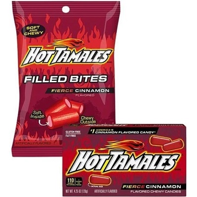 Hot Tamales žvýkací mini pendreky s příchutí skořice set 85 g + 120g 205 g