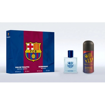 EP Line FC Barcelona Подаръчен комплект, Тоалетна вода 100ml + Дезодорант v spreji 150ml - опаковката му е повредена, мъже