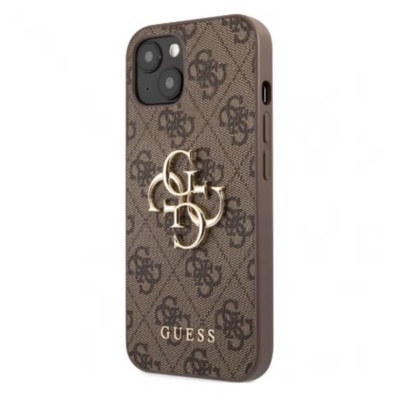 GUESS Калъф Guess 4G Metal Logo за Apple iPhone 13, Кафяв